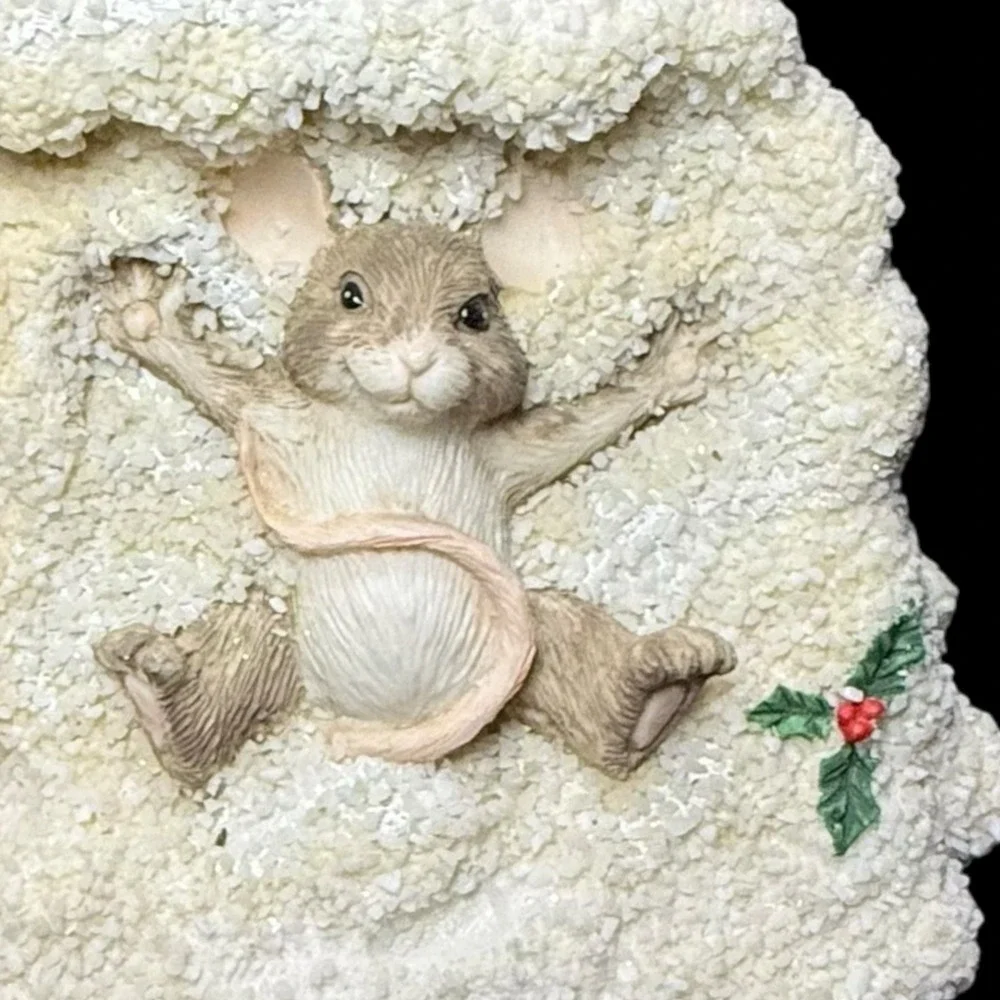 Charming Tails Maxine Snow Angel Mouse Figurine Christmas Holiday 5